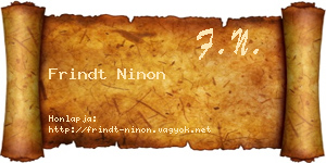 Frindt Ninon névjegykártya
